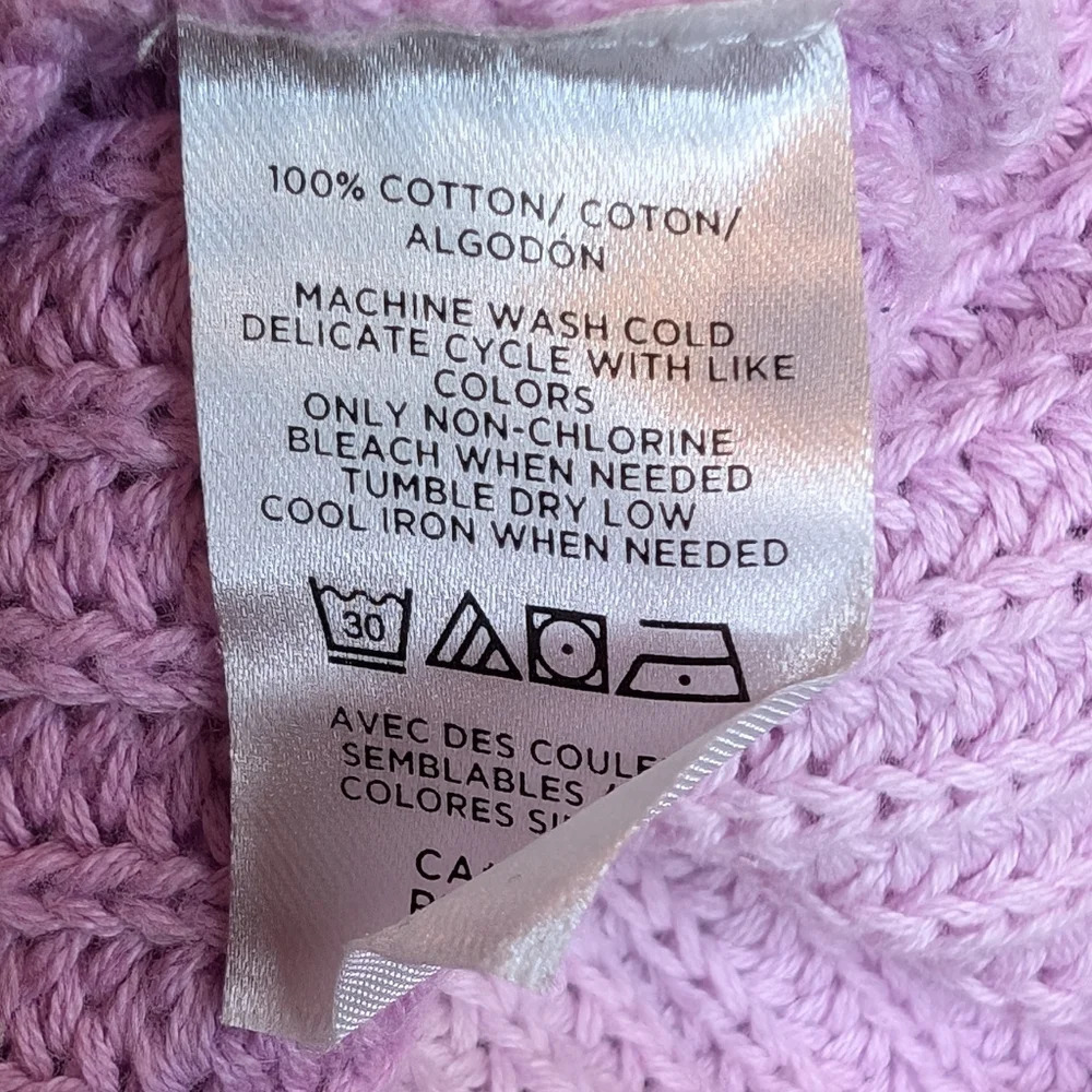 Ann Taylor Purple & White Ombre Knit Button Front Cardigan Woman Medium - Picture 6 of 10